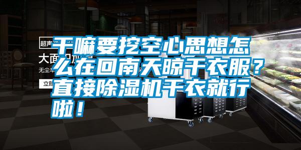 干嘛要挖空心思想怎么在回南天晾干衣服？直接除湿机干衣就行啦！