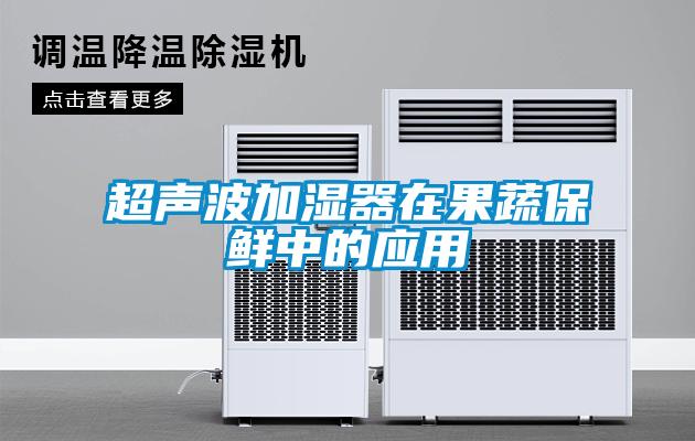 超声波加湿器在果蔬保鲜中的应用