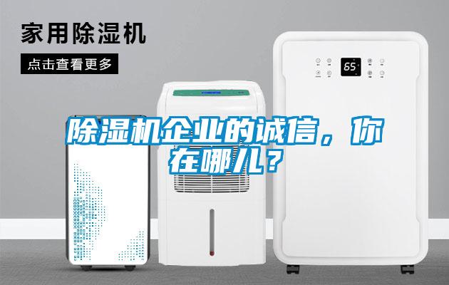 除湿机企业的诚信，你在哪儿？