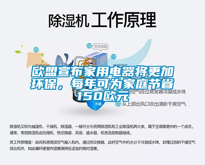 欧盟宣布家用电器将更加环保，每年可为家庭节省150欧元