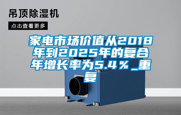 家电市场价值从2018年到2025年的复合年增长率为5.4％_重复