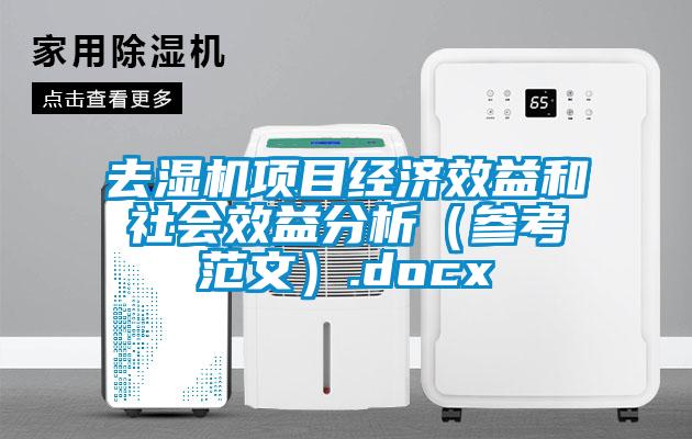 去湿机项目经济效益和社会效益分析（参考范文）.docx