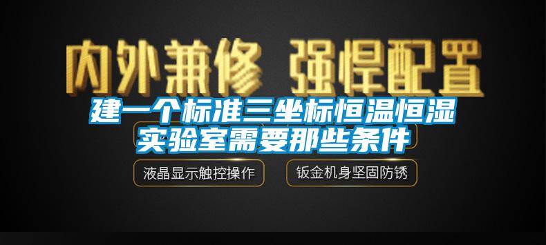 建一个标准三坐标恒温恒湿实验室需要那些条件