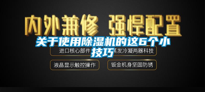 关于使用除湿机的这6个小技巧