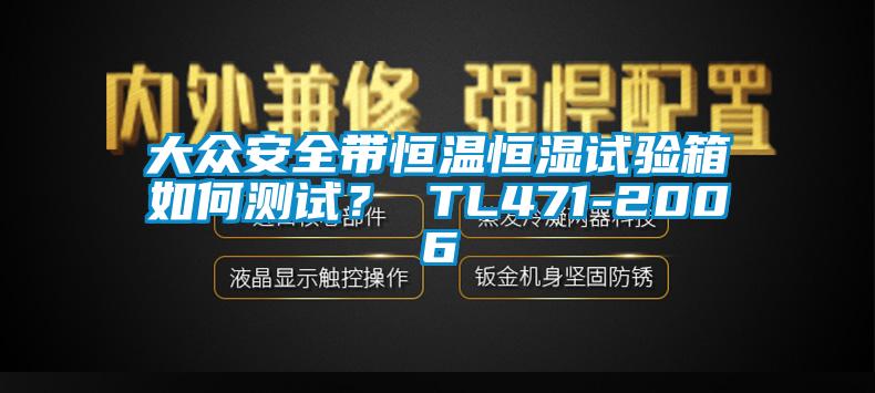 大众安全带恒温恒湿试验箱如何测试？ TL471-2006