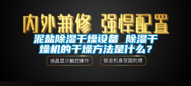 泥盐除湿干燥设备 除湿干燥机的干燥方法是什么？