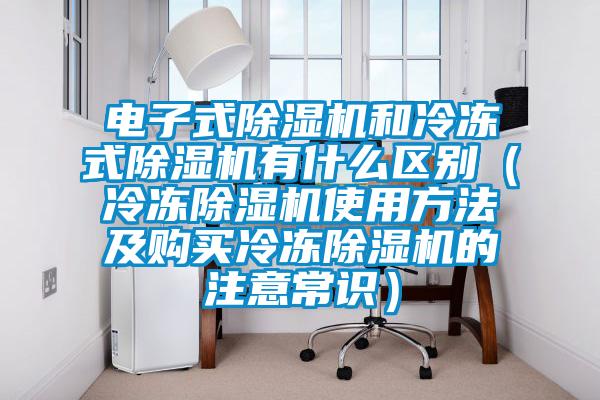 电子式除湿机和冷冻式除湿机有什么区别（冷冻除湿机使用方法及购买冷冻除湿机的注意常识）