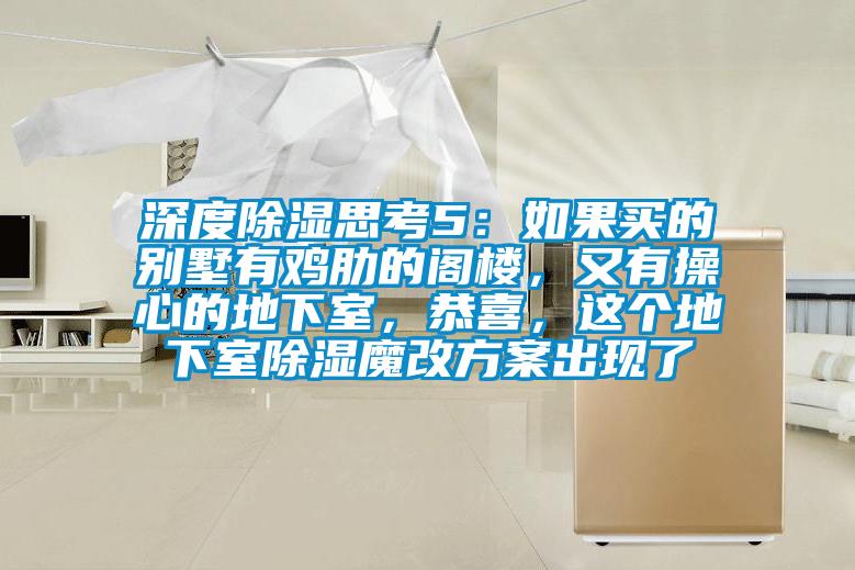 深度除湿思考5：如果买的别墅有鸡肋的阁楼，又有操心的地下室，恭喜，这个地下室除湿魔改方案出现了