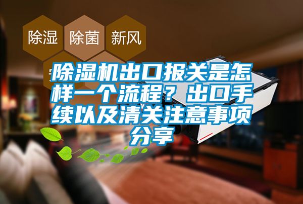 除湿机出口报关是怎样一个流程？出口手续以及清关注意事项分享